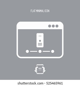 Server network - Vector flat minimal icon