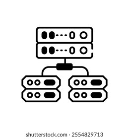Server Network vector icon stock illustration