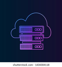 Server nolan icon. Simple thin line, outline vector of Technology icons for UI and UX, website or mobile application