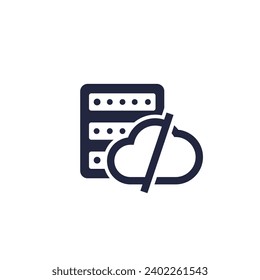 server offline icon, vector pictogram