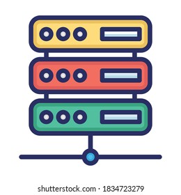 
Server, online server, server network, hosting fully editable vector icons
