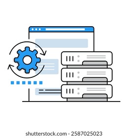 Server Optimization Icon – Performance and System Efficiency