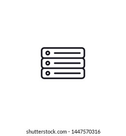 Server Outline Icon Vector Illustration Eps