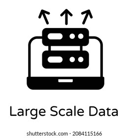 Server With Outward Arrows, Large Scale Data Icon