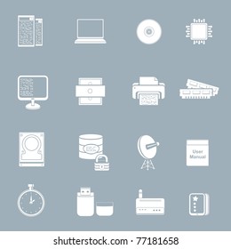 server pc vector icon set
