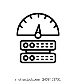 Server Performance icon in vector. Logotype
