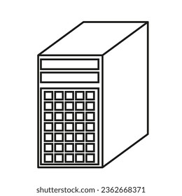 Server pictogram tower system block. Server hardware