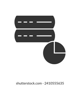 Server Pie Chart Icon Sign Symbol