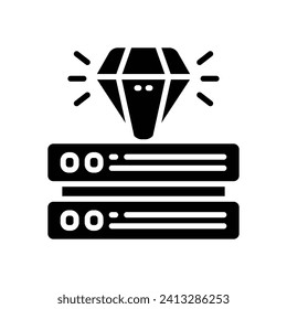 icono de la prima del servidor. icono de glifo vectorial para tu sitio web, móvil, presentación y diseño de logotipo.
