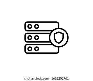 Server premium line icon. Simple high quality pictogram. Modern outline style icons. Stroke vector illustration on a white background. 