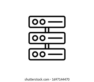 Server premium line icon. Simple high quality pictogram. Modern outline style icons. Stroke vector illustration on a white background. 
