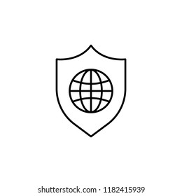 server protection icon. Element of online and web for mobile concept and web apps icon. Thin line icon for website design and development, app development. Premium icon