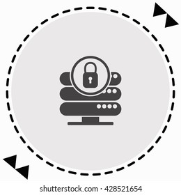Server protection icon Flat Design. Isolated Illustration.