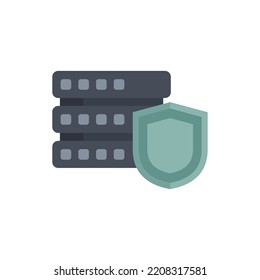 Server protection icon. Flat illustration of Server protection vector icon isolated on white background