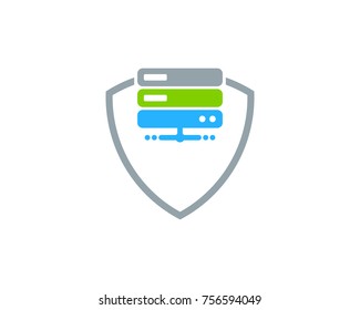 Server Protection Icon Logo Design Element