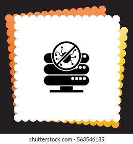 Server protection  icon. Vector design. 