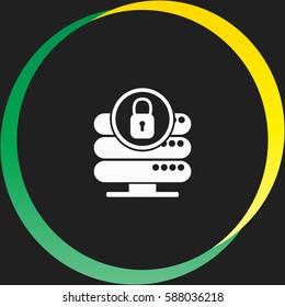 Server protection vector  icon