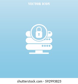 Server protection vector  icon.