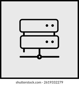 Ilustração de vetor de banco de dados de rack de servidor