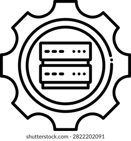 Server rack enclosed securely within a large blue gear. This mechanical arrangement illustrates server maintenance and backend hosting configuration. Suitable for webmaster administration panels and IT support services.