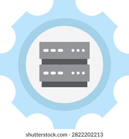 Server rack enclosed securely within a large blue gear. This mechanical arrangement illustrates server maintenance and backend hosting configuration. Suitable for webmaster administration panels and IT support services.