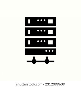 server rack glyph style icon, isolated icon in light background, perfect for website, blog, logo, graphic design, social media, UI, mobile app