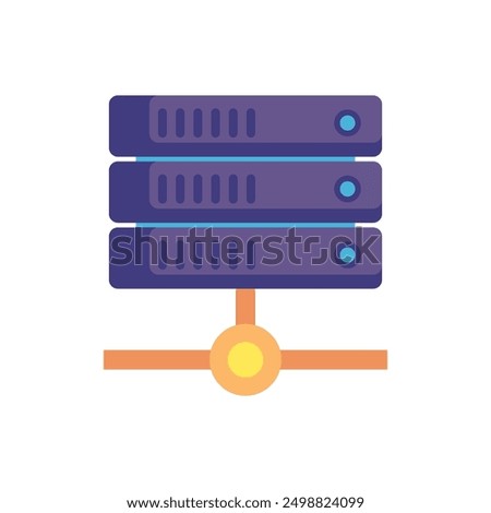 server rack hosting server network system internet connection computer vector isolated