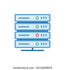 A server rack icon for data management.
