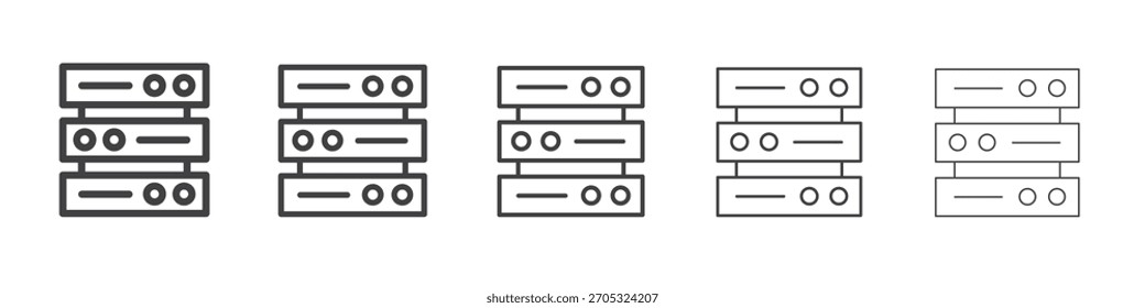 Design de ícone de rack de servidor, logotipo, aplicativo, UI. Ilustração vetorial, EPS