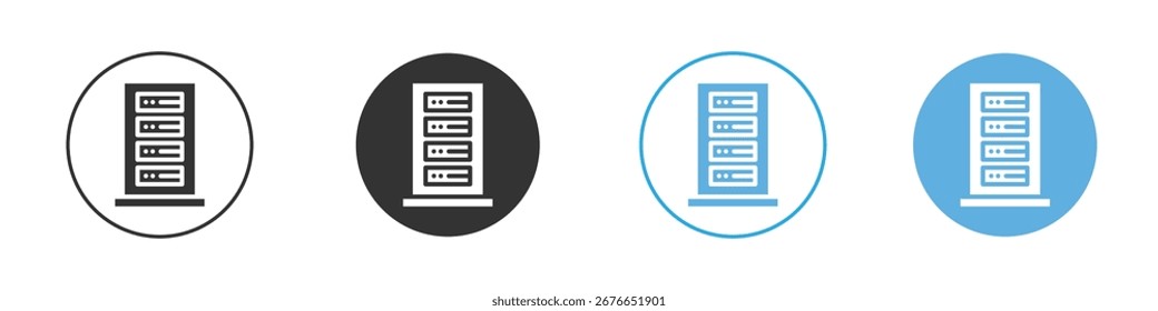 Icono de rack del servidor. Plantilla de diseño de iconos gráficos