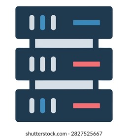 Server rack icon representing data storage and computing infrastructure equipment