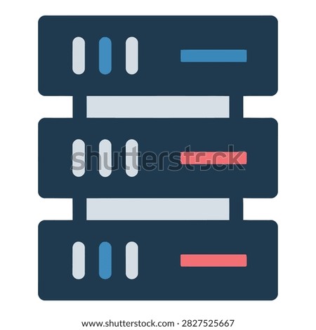 Server rack icon representing data storage and computing infrastructure equipment
