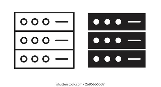 Server rack icon simple vector symbol