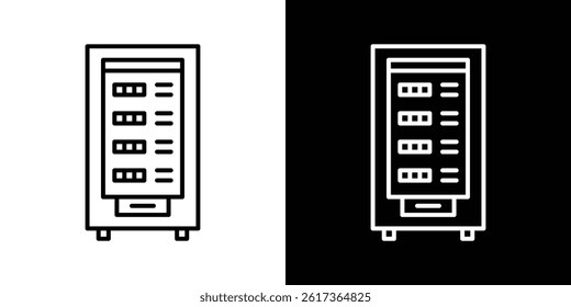 Server rack icon. vector illustration, pictogram isolated. editable