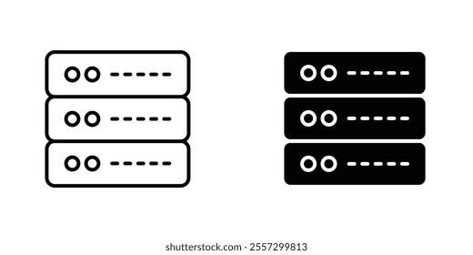 Server rack Icon vector. liner and flat style icons set.