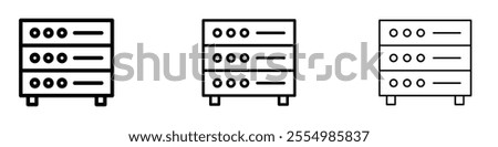 Server rack icons in tree different stroke sizes