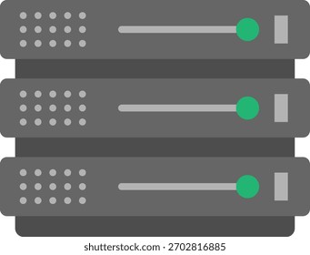 Ilustração de rack de servidor para armazenamento de dados e TI