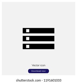 Server rack sign icon in trendy flat style isolated on grey background, modern symbol vector illustration for web