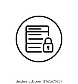Server rack silhouette inside a circular frame with a lock representing a secure quantum enclave