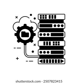 Server Rank Glyph Icon, Vector illustration
