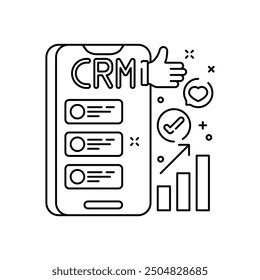 Server Rank Outline Icon, Vector illustration