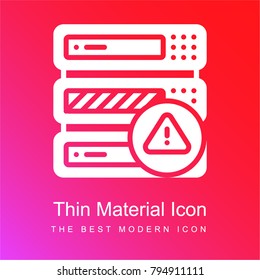 Server red and pink gradient material white icon minimal design