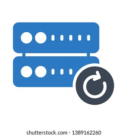 server refresh glyph double color icon