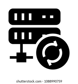 server reload vector glyphs icon