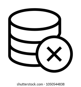 server remove vector line icon 