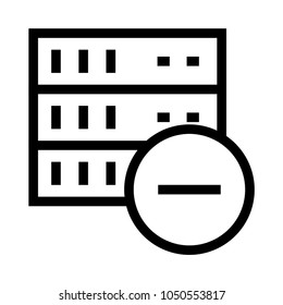 server remove vector line icon