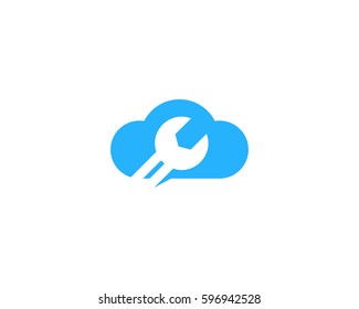 Server Repair Logo Design Element