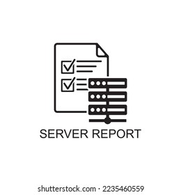 server report icon , technology icon