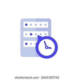 server response time icon, flat design