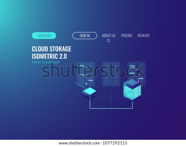 Server Room Banner Proxy Vpn Technology Stock Vector Royalty Free